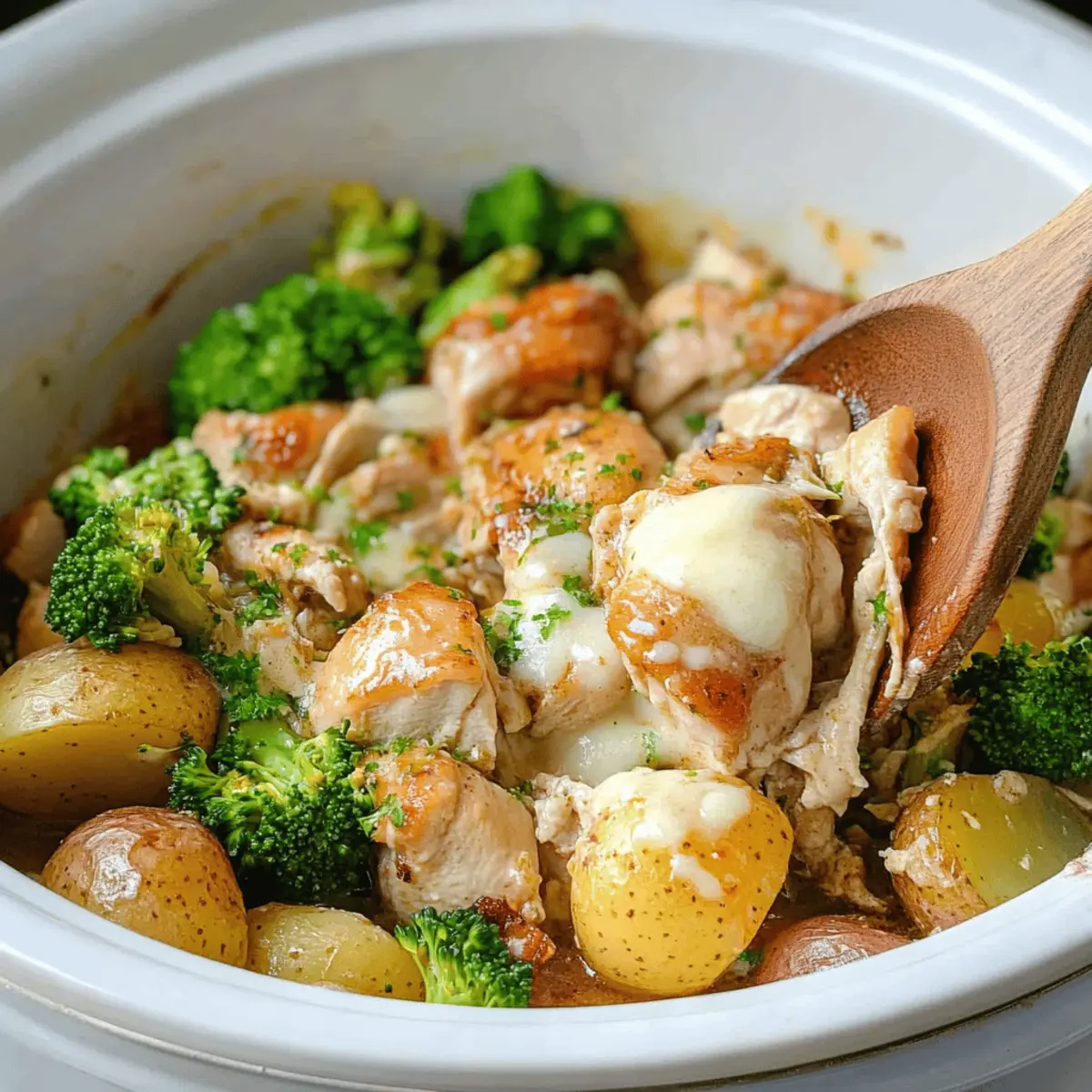 Slow Cooker Garlic Parmesan Chicken and Potatoes