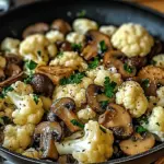 Garlic Cauliflower Mushroom Skillet