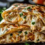 Cheesy Garlic Chicken Wraps