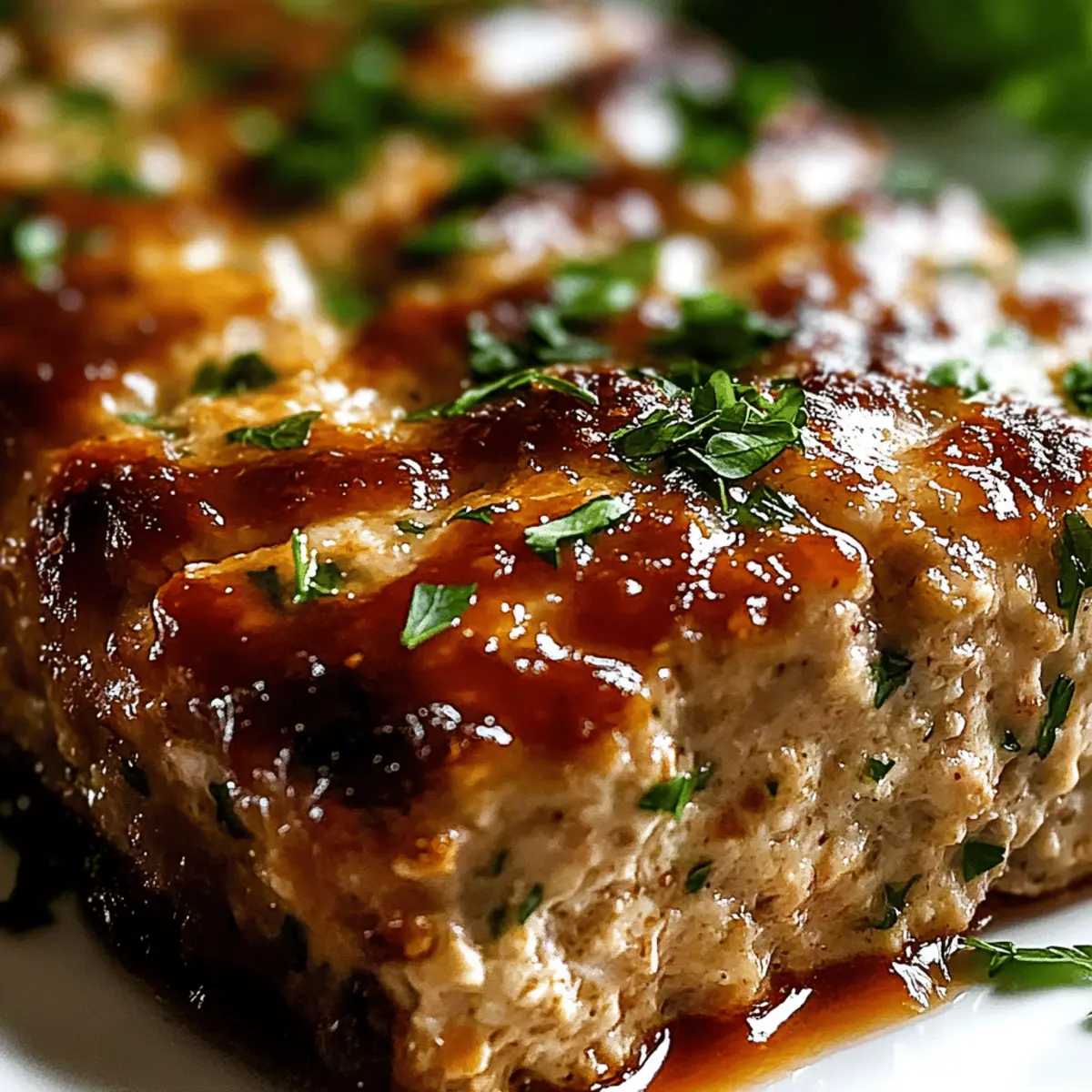 Melt-in-Your-Mouth Garlic Parmesan Chicken Meatloaf