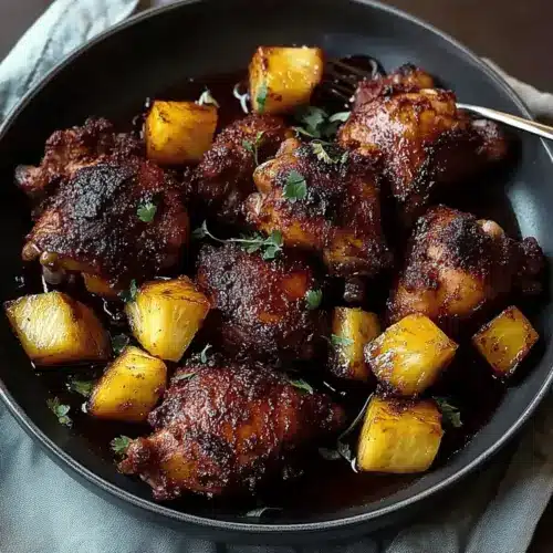 Baked Jamaican Pineapple Jerk Chicken