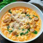 Creamy Parmesan Italian Sausage Ditalini Soup