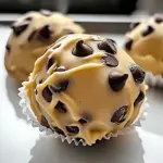 Frozen Greek Yogurt Peanut Butter Bites with Chocolate Chips