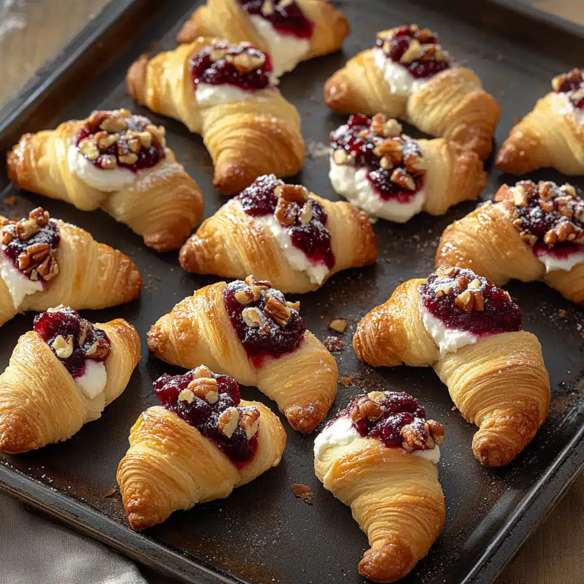 Cranberry Cream Cheese Crescent Bites