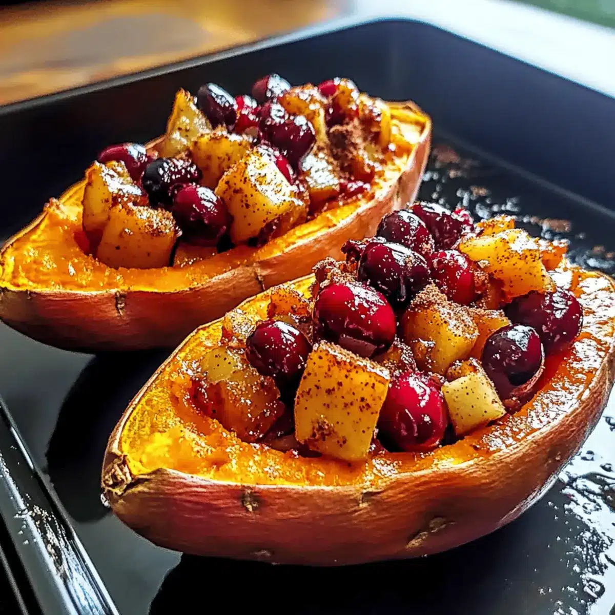 Cranberry Apple Twice-Baked Sweet Potatoes