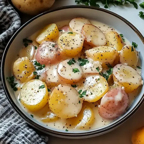Creamy Garlic Sauce Potatoes