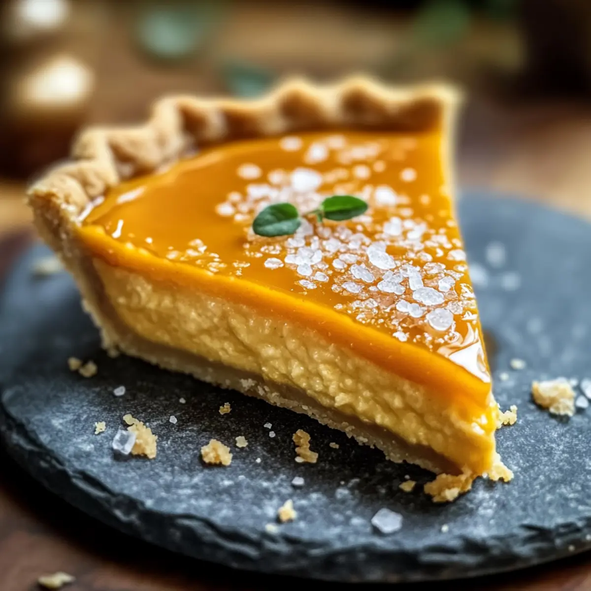 Salted Whiskey Honey Pie
