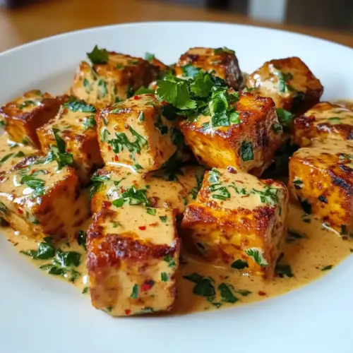 Spicy Tofu with Creamy Coconut Sauce