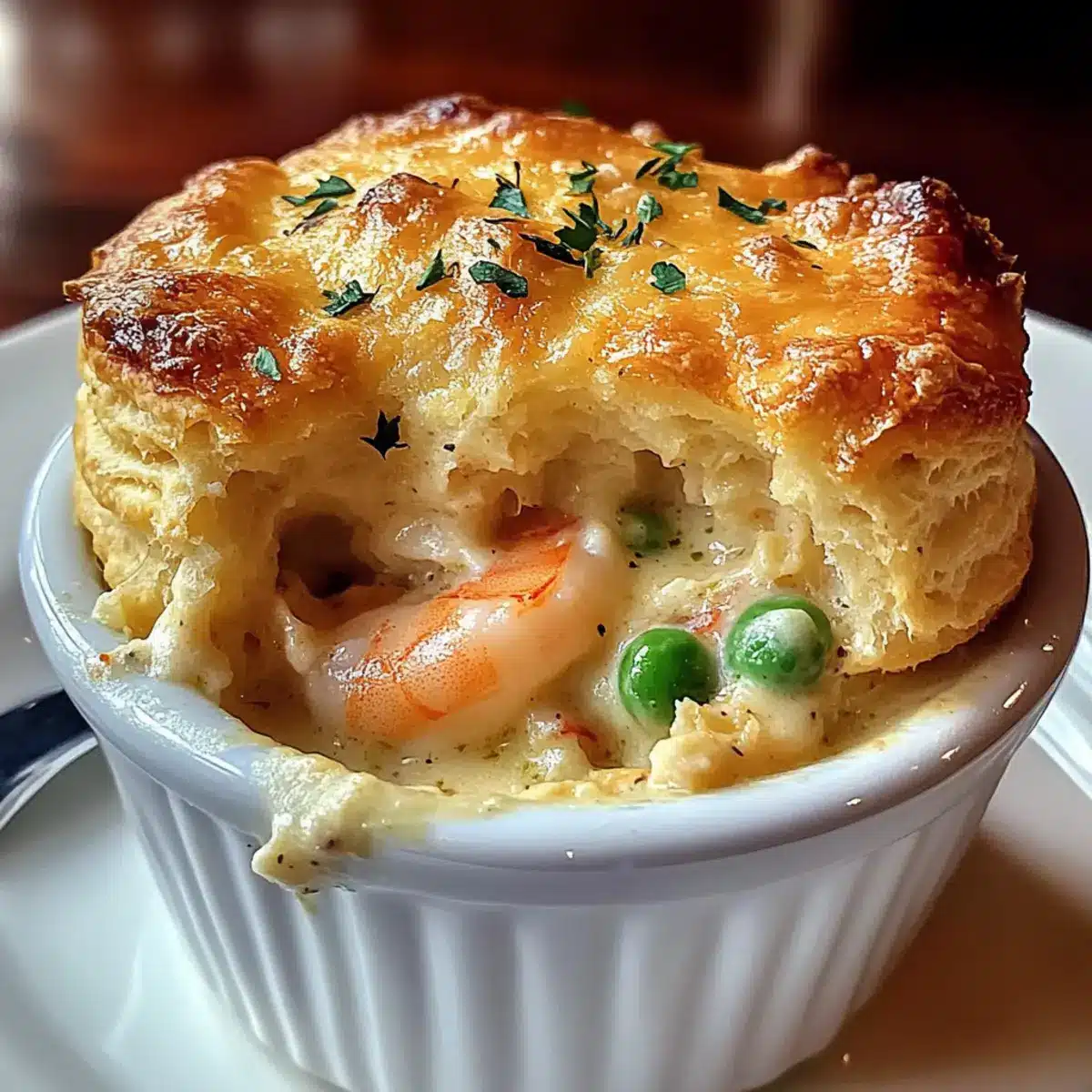 Cheddar Bay Biscuit Seafood Pot Pie