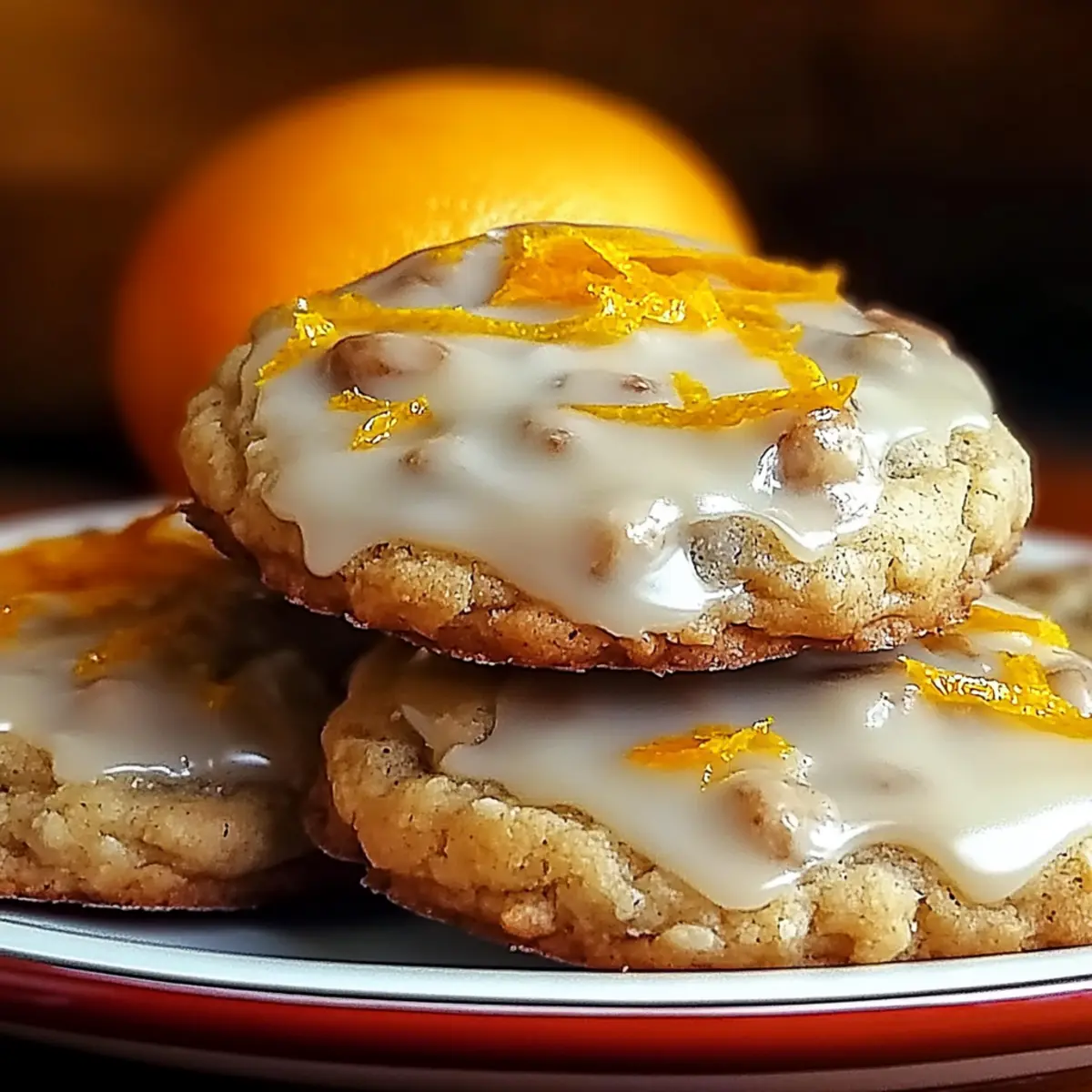 Spiced Orange Clove Cookies with Zesty Glaze