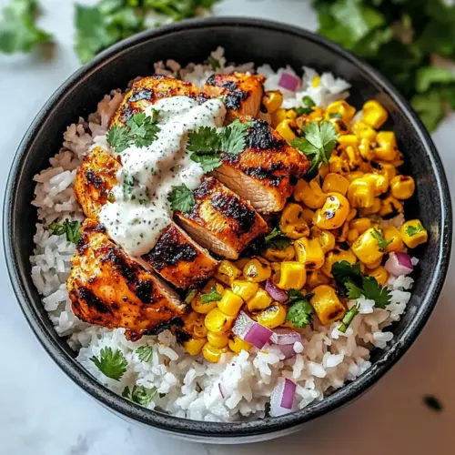Street Corn Chicken Rice Bowl