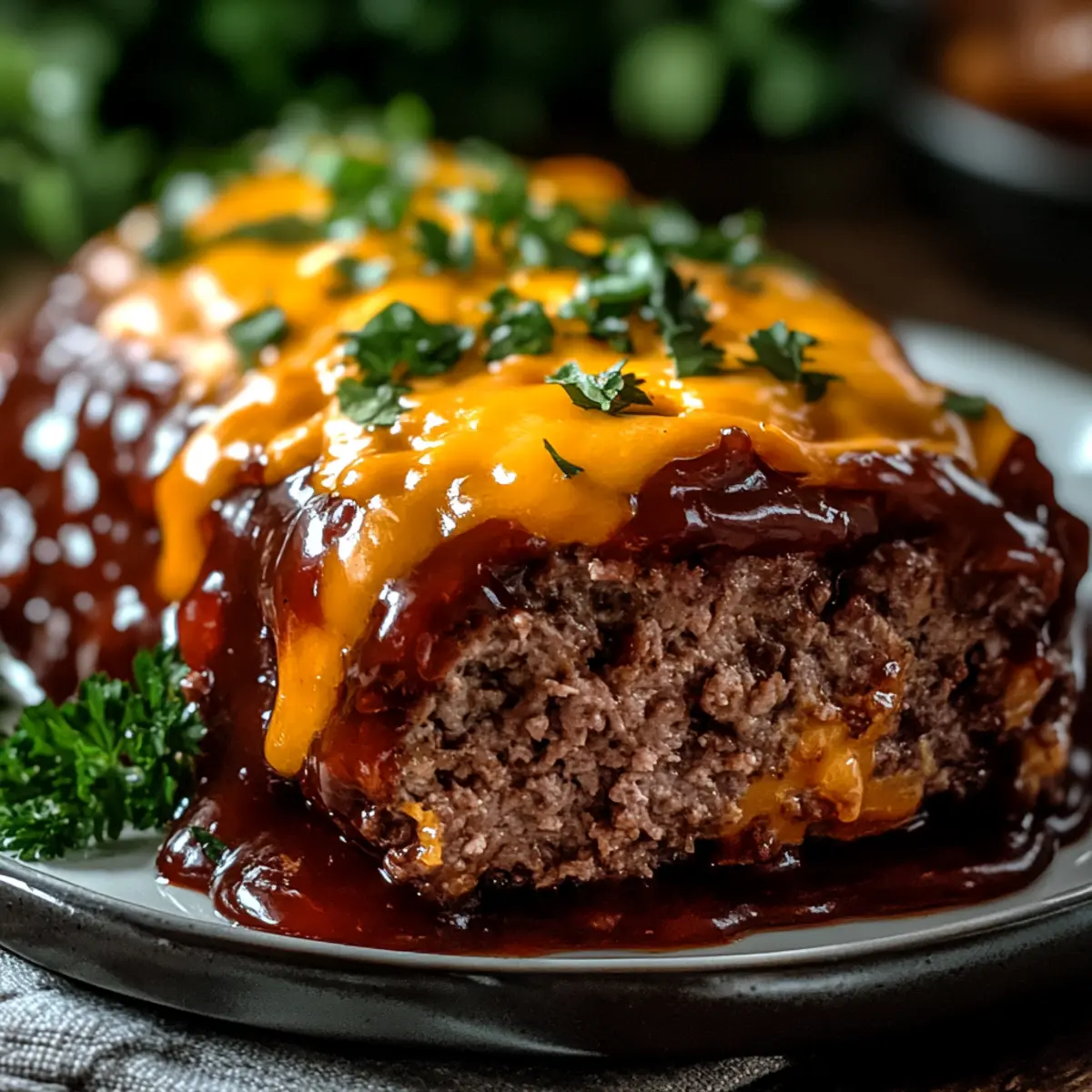 BBQ Cheddar Meatloaf