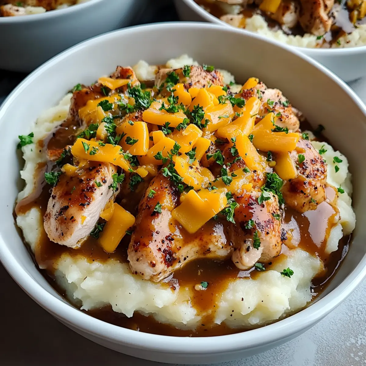 Chicken Mashed Potato Bowls