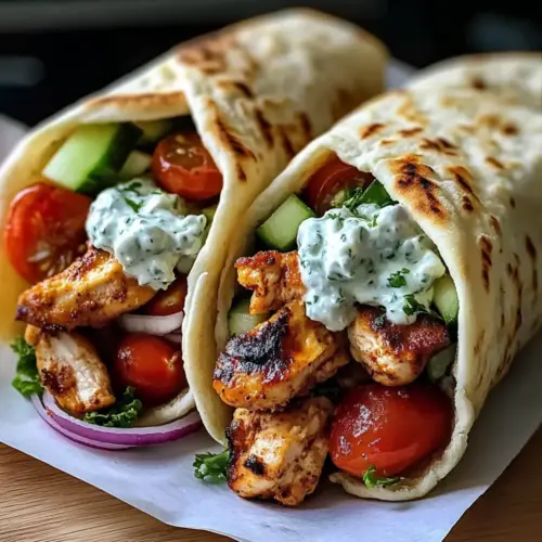 Mediterranean Chicken Gyros with Creamy Feta Tzatziki