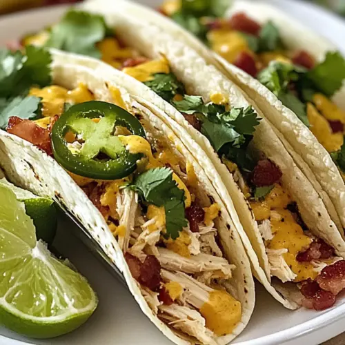 Jalapeño Popper Chicken Tacos