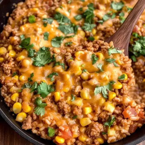 Ground Turkey Taco Rice Skillet