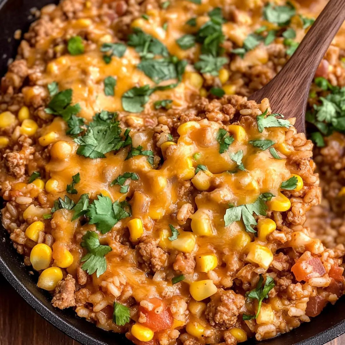 Ground Turkey Taco Rice Skillet