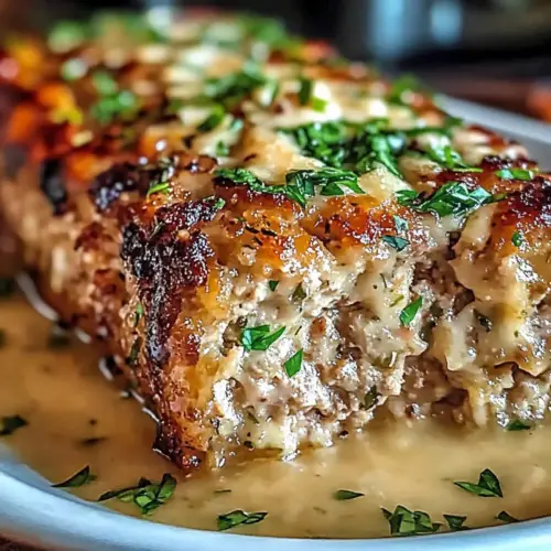 Garlic Parmesan Chicken Meatloaf