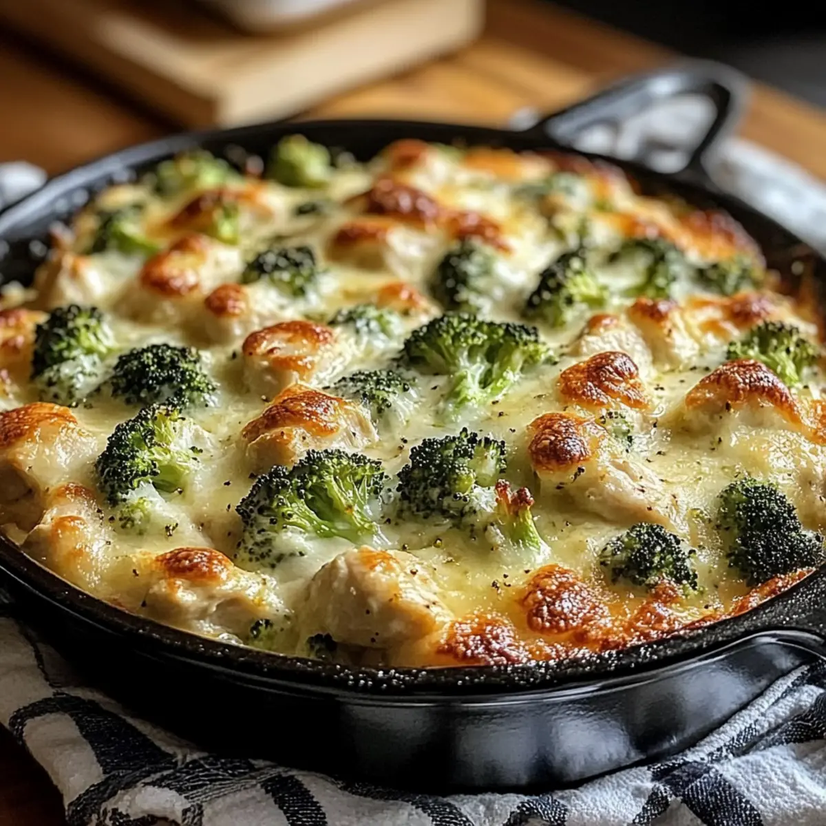 Keto Chicken Alfredo Broccoli Bake