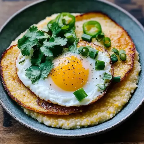 Spicy Cheddar Grits with Fried Eggs