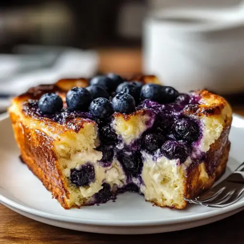 Blueberry Cream Cheese French Toast Casserole