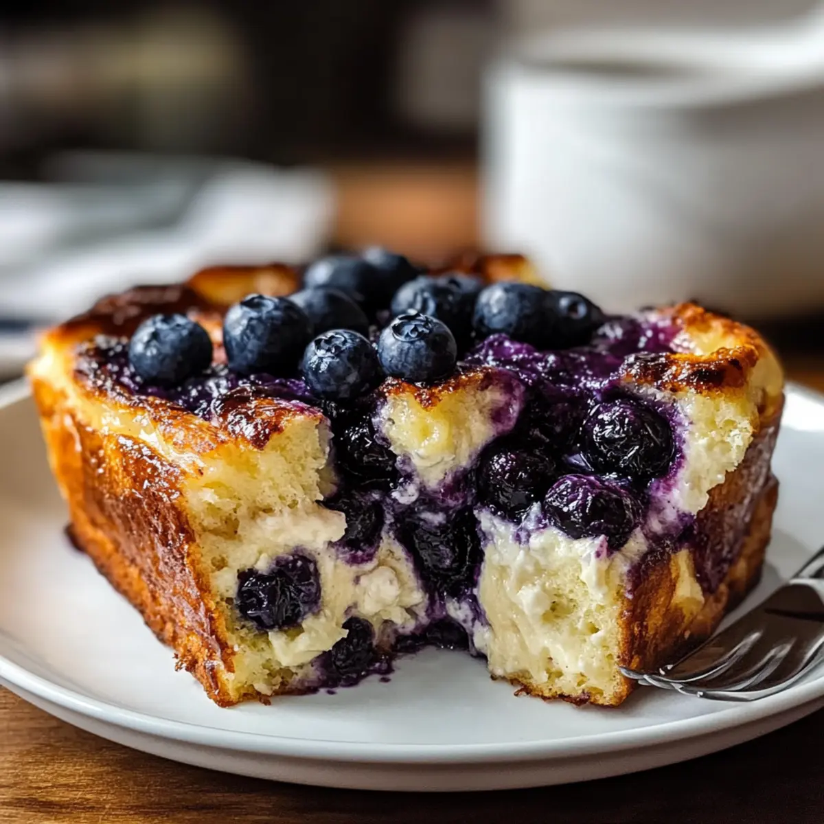 Blueberry Cream Cheese French Toast Casserole