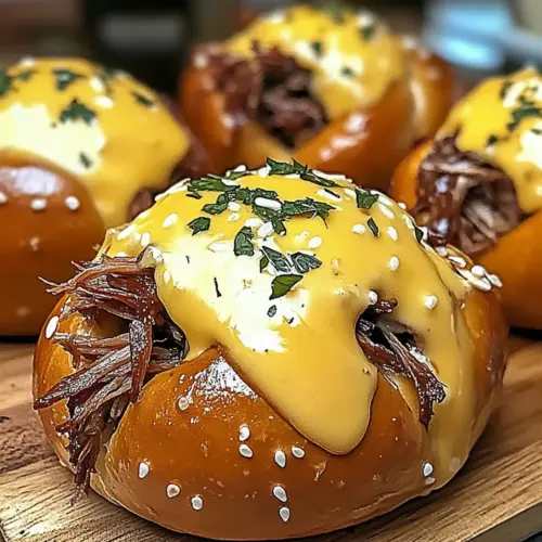 Brisket & Beer Cheese Pretzel Bombs
