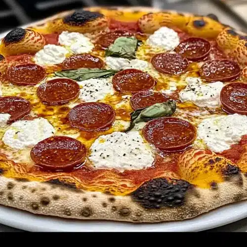 Hot Honey Pepperoni Ricotta Pizza