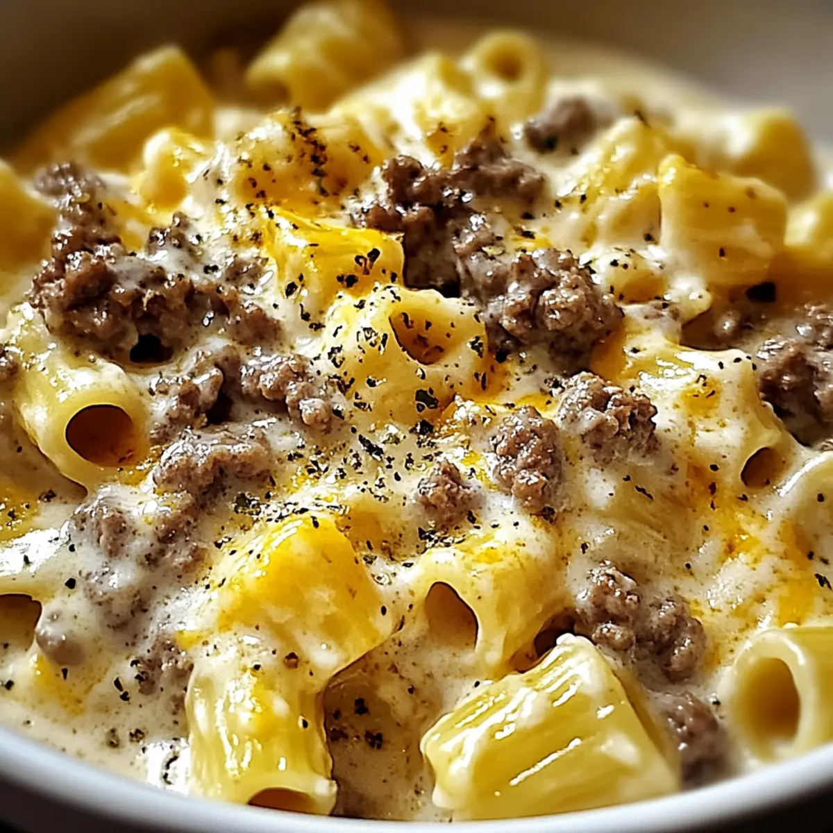 One-Pot Beef Cheddar Ranch Pasta