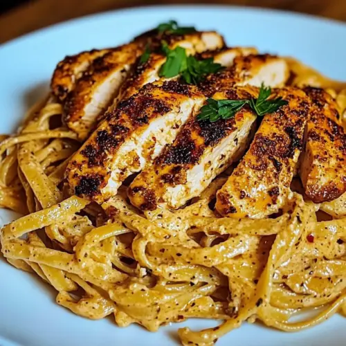 Spicy Cajun Chicken Linguine in Creamy Garlic Parmesan Sauce
