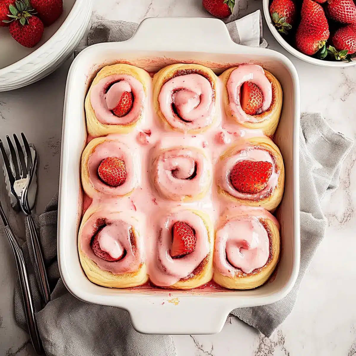 Strawberry Cinnamon Rolls
