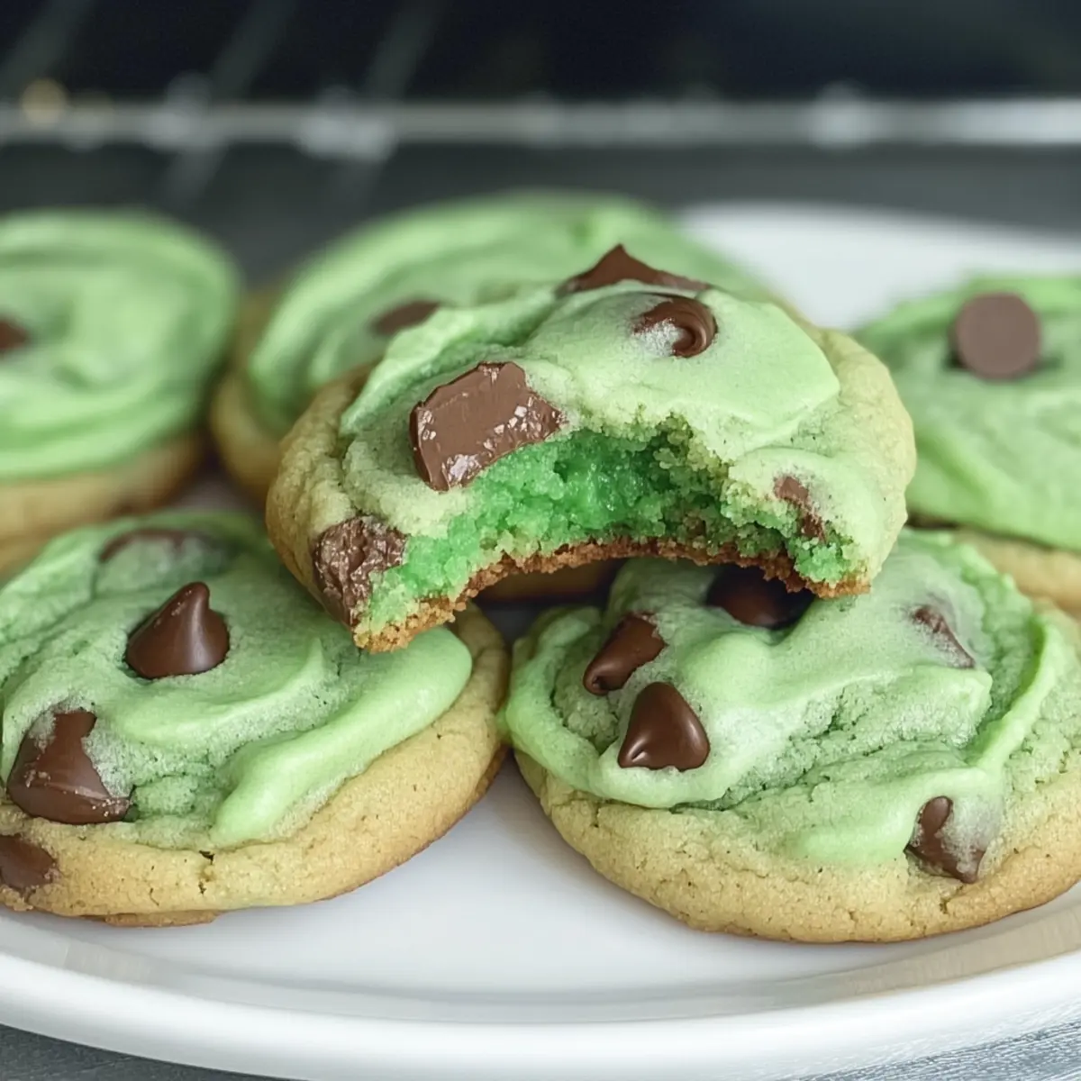 Mint Chocolate Chip Pudding Cookies