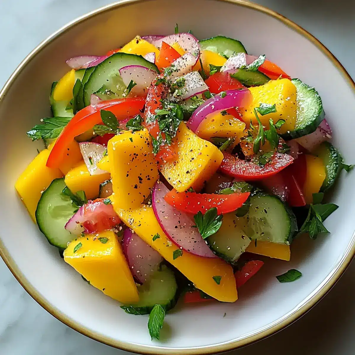 Refreshing Mango Salad Recipe with Lime Dressing