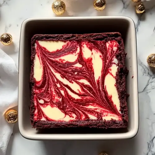 Red Velvet Brownies with Cheesecake Layer