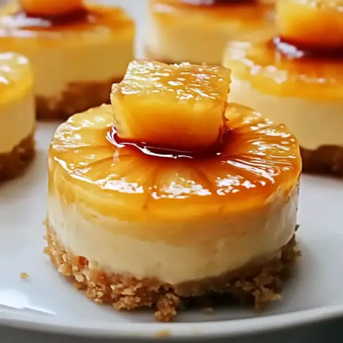 Mini Pineapple Upside-Down Cheesecakes