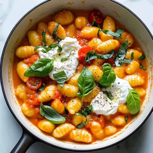 Creamy Tomato Gnocchi with Burrata