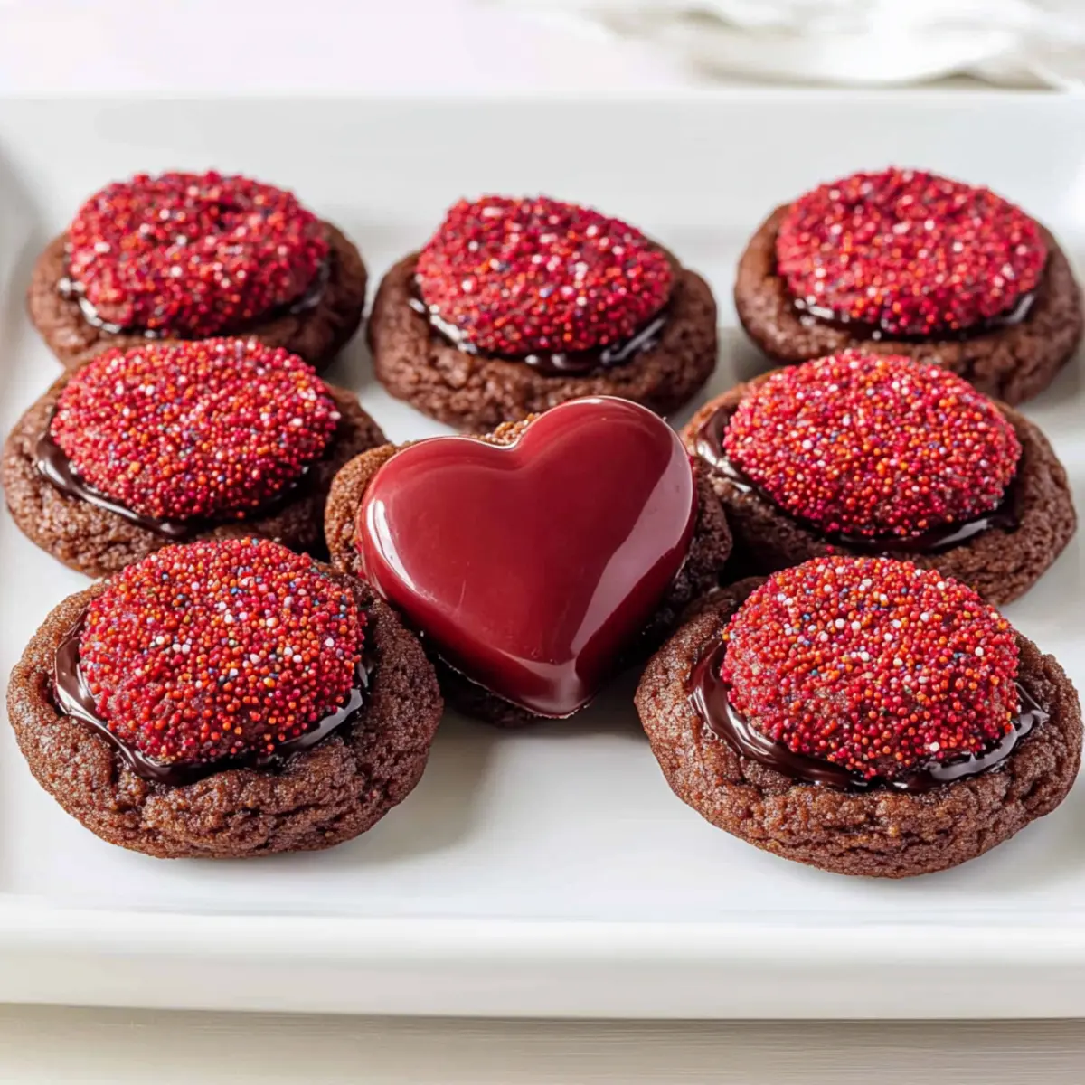 Red Velvet Blossom Cookies