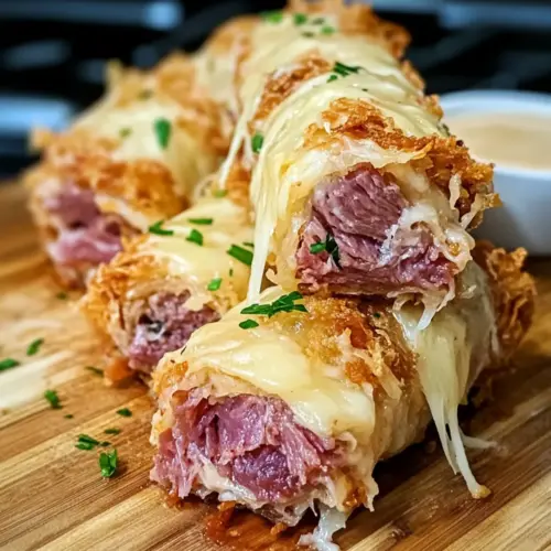 Keto Crispy Reuben Roll-Ups