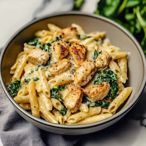 Healthy Garlic Parmesan Chicken Pasta