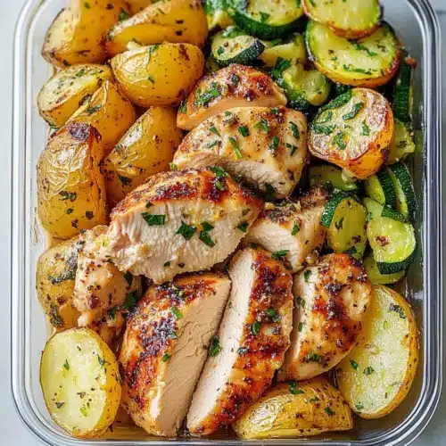 Lemon Garlic Chicken Meal Prep Bowls