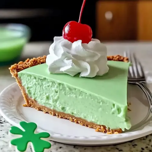 No-Bake Shamrock Shake Pie