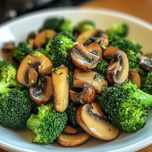 Sautéed Mushrooms with Broccoli