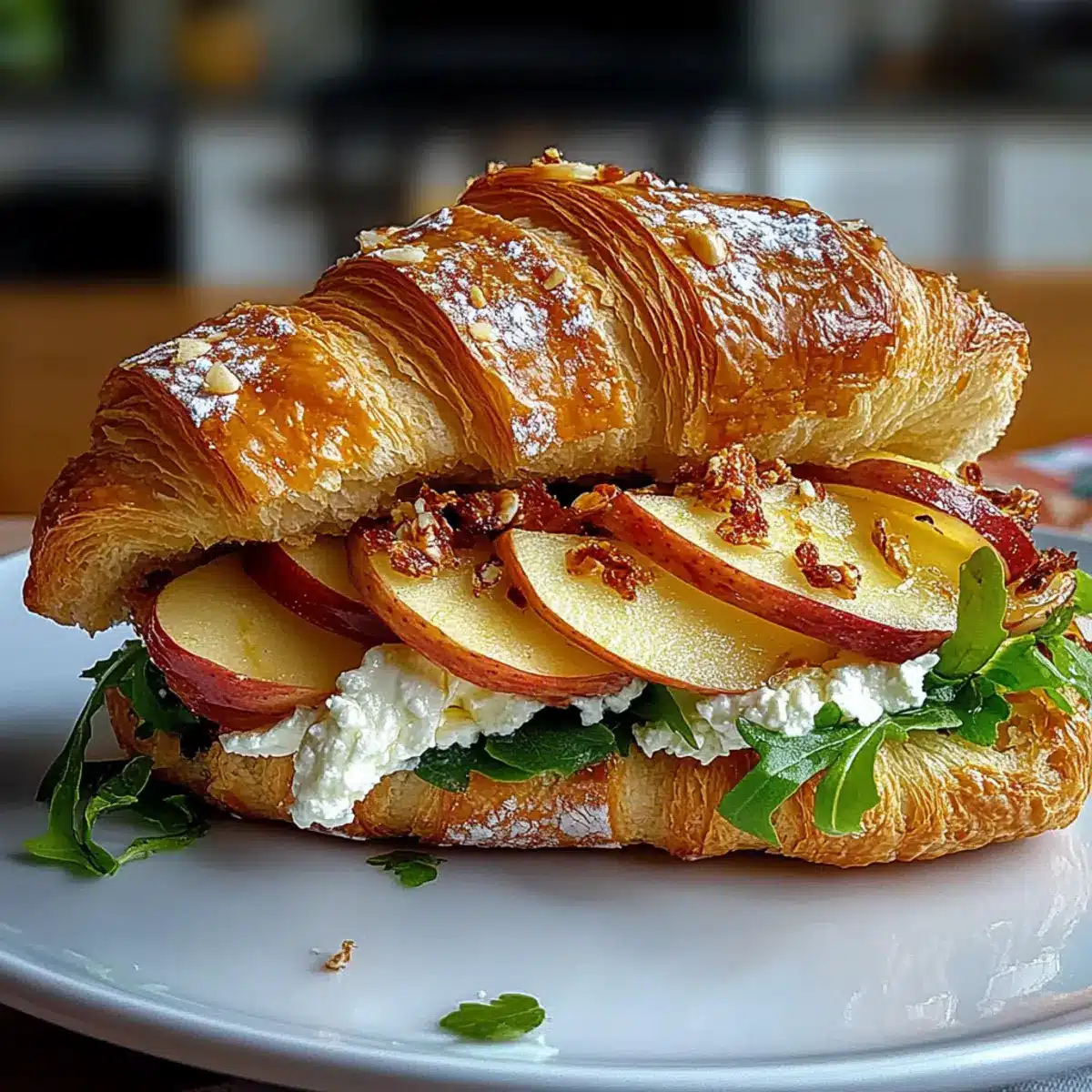 Apple & Goat Cheese Croissant Sandwich