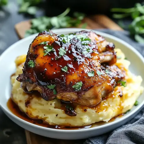 Chipotle Honey Chicken Thighs With Smoked Gouda Mashed Potatoes