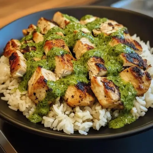 Peruvian Chicken with Aji Verde & Cilantro Rice