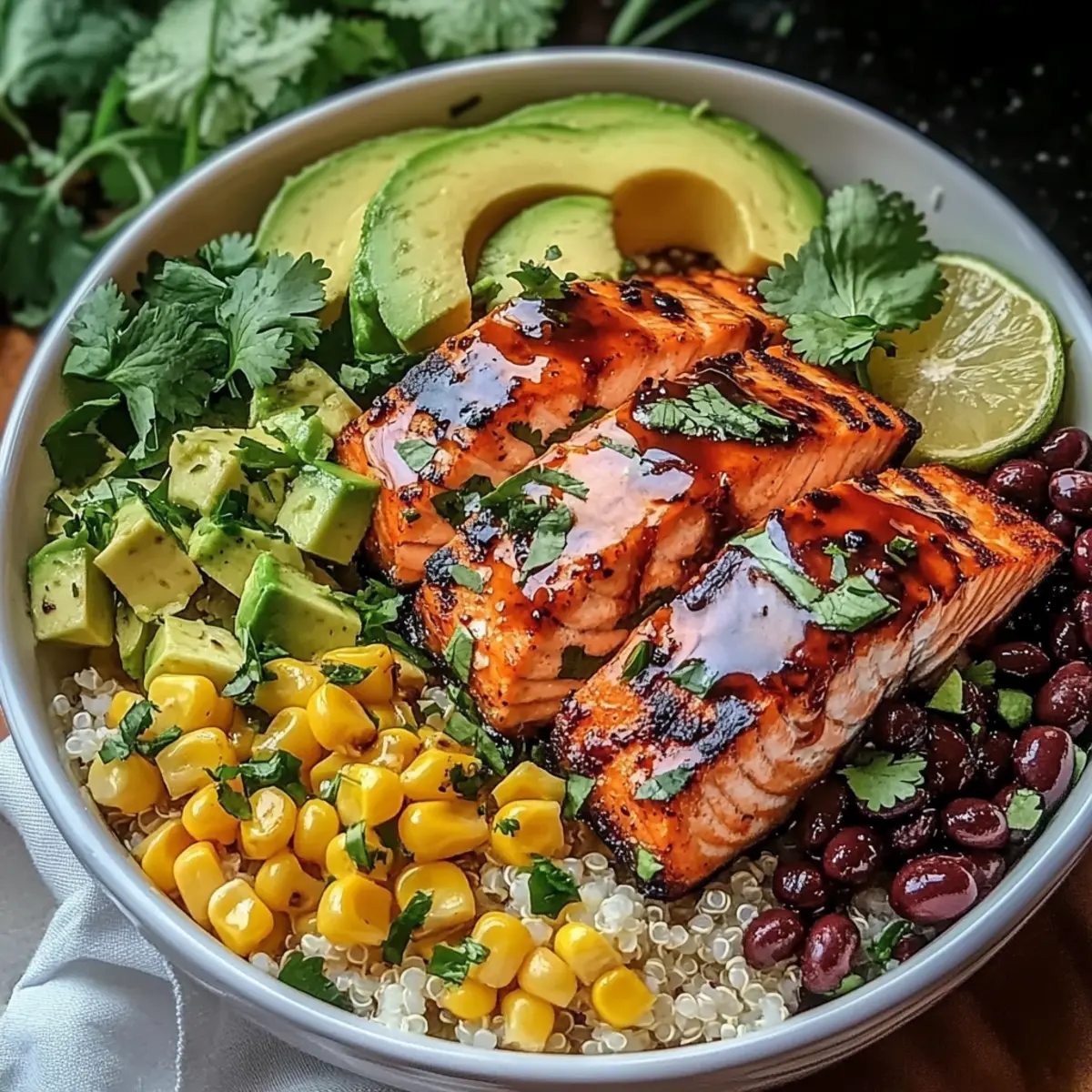 Chipotle Honey Salmon Bowls