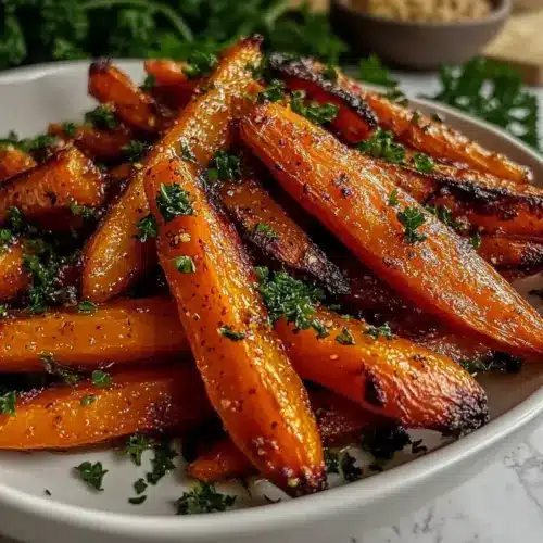 Honey Garlic Butter Roasted Carrots