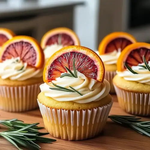 Blood Orange & Rosemary Citrus Cupcakes