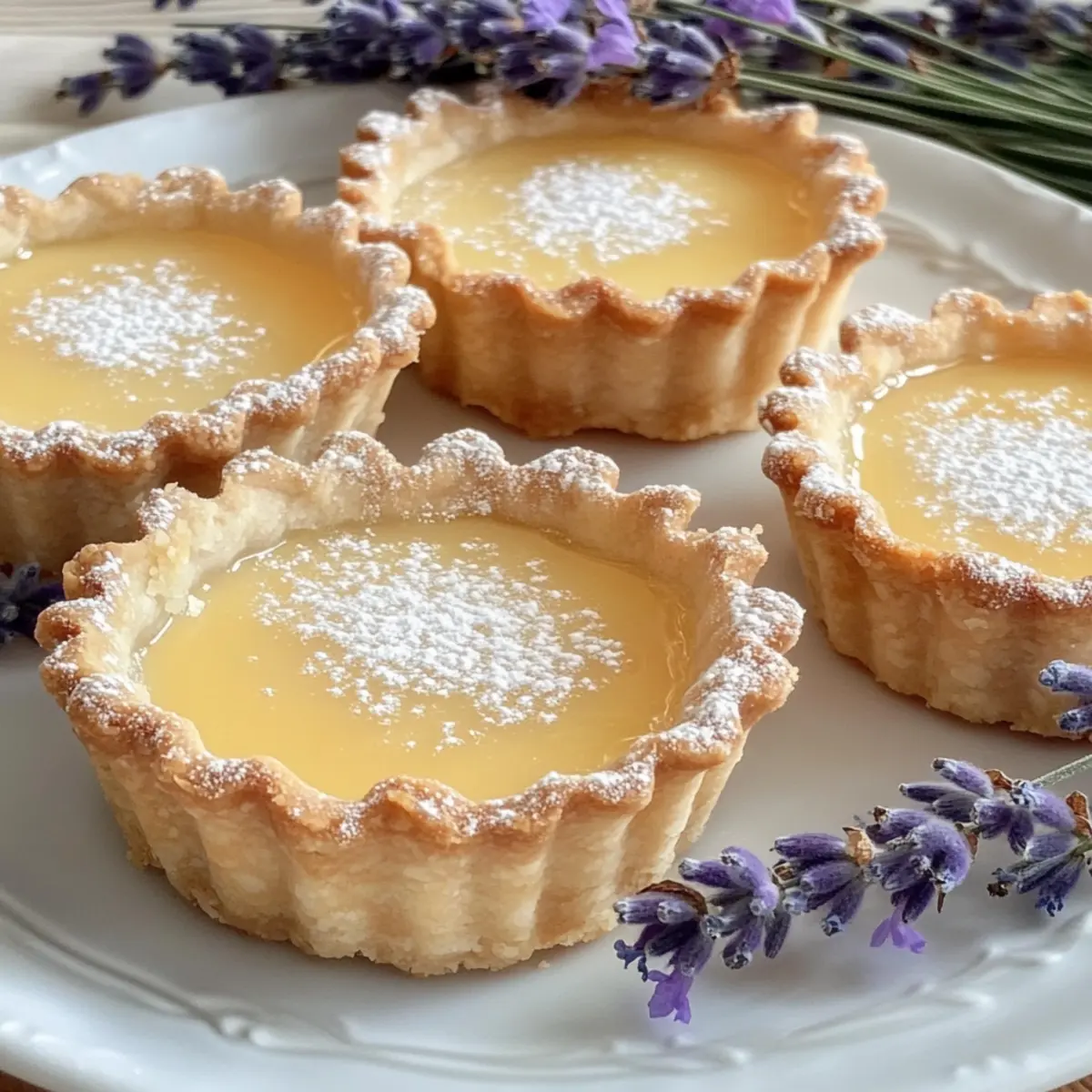 Mini Salted Honey Lavender Pies