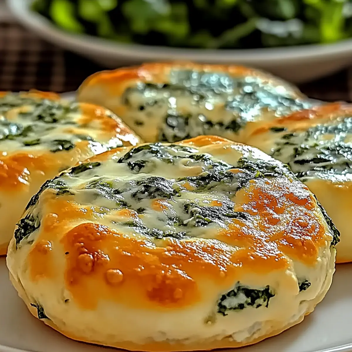 Spinach Cottage Cheese Flagels